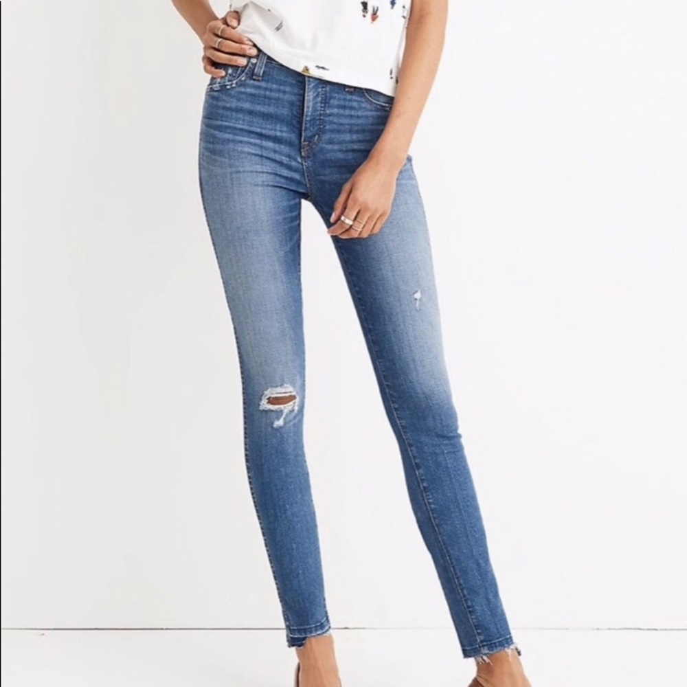 Madewell 10" High rise Skinny jeans (Drop Step-Hem